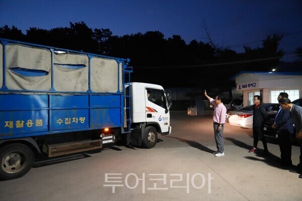 생활폐기물 처리시설 방문한 이현재 하남시장/투어코리아뉴스 정명달 기자 사진=하남시