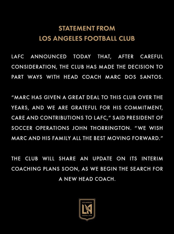 LAFC의 경질 발표