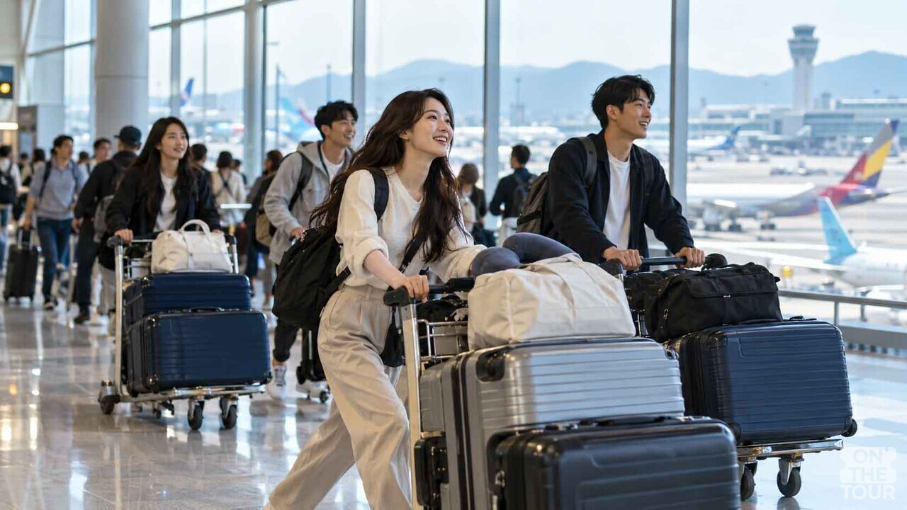 추석 연휴 여행을 떠나는 커플의 모습. / 사진=온더투어