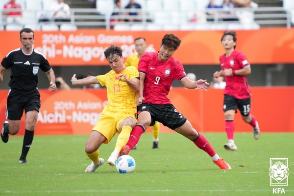 이영준(아시안게임 대표팀). 대한축구협회 제공