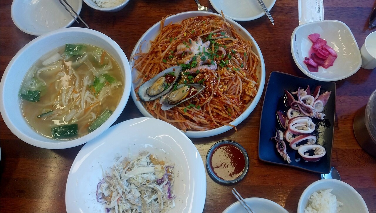 2일 점심을 먹기 위해 직접 방문한 영종도 '유진심 해물찜' / 사진=온더투어
