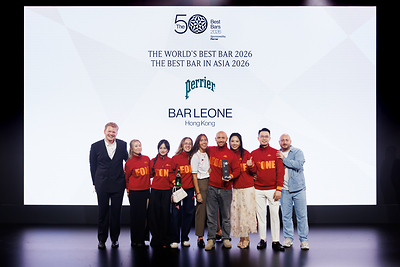 Bar Leone in Hong Kong is named No.1 in The 50 Best Bars 2026, sponsored by Perrier, for the second year in a row at the live awards ceremony held in Milan on 7 October. Bar Leone in Hong Kong is named No.1 in The 50 Best Bars 2026, sponsored by Perrier, for the second year in a row at the live awards ceremony held in Milan on 7 October.