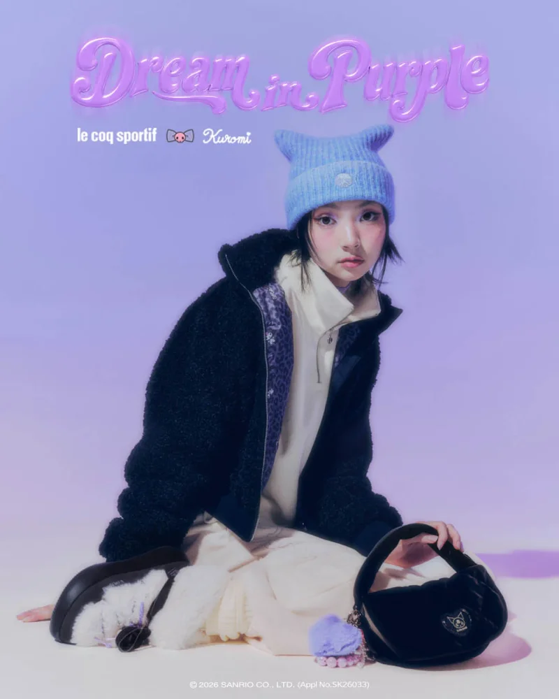 르꼬끄 스포르티브 × 쿠로미 협업 컬렉션 'Dream in Purple' 캠페인 이미지 / 사진=르꼬끄 스포르티브