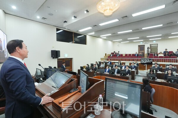 양산시의회(의장 박일배)는 지난 12일부터 29일까지 18일간의 일정으로 제215회 양산시의회 제1차 정례회를 개회했다고 12일 밝혔다./사진-양산시의회