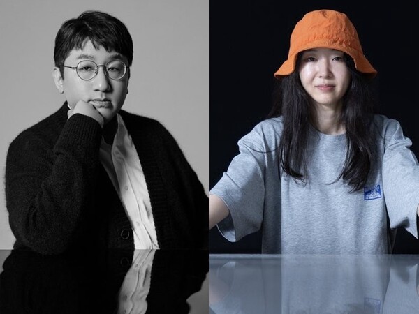 방시혁 하이브 의장(왼쪽)과 민희진 전 어도어 대표이자 현 오케이레코즈 대표 (사진=각 사 제공)