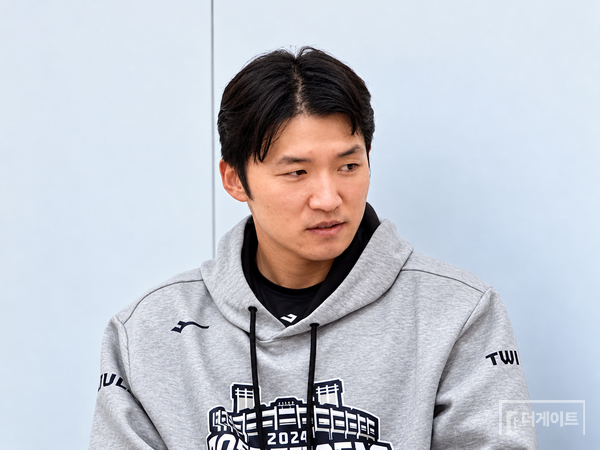 경기후 기자회견하는 박해민(사진=더게이트 배지헌 기자)