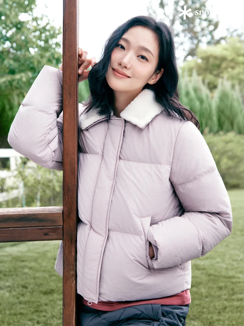부클 카라 다운 재킷 스타일링 / 사진=스노우피크 어패럴