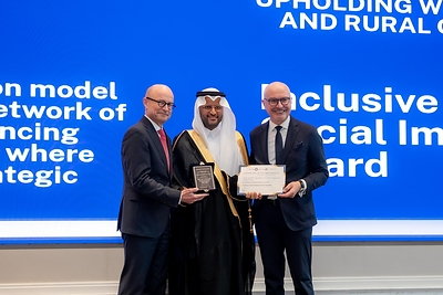 AGFUND CEO Hammam bin Nasser bin Juraid receives the “Excellence in Inclusive Banking and Social Impact” award at the 2026 WSBI–ESBG Sustainable Development Goals Awards in Bangkok, Thailand, on 16 October 2026 AGFUND CEO Hammam bin Nasser bin Juraid receives the “Excellence in Inclusive Banking and Social Impact” award at the 2026 WSBI–ESBG Sustainable Development Goals Awards in Bangkok, Thailand, on 16 October 2026