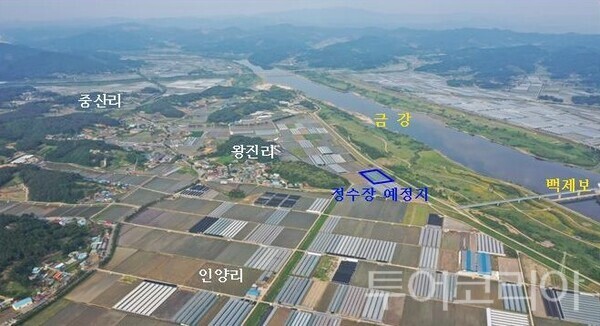 ▲용수 공급체계 구축사업 시행계획도. /사진-청양군