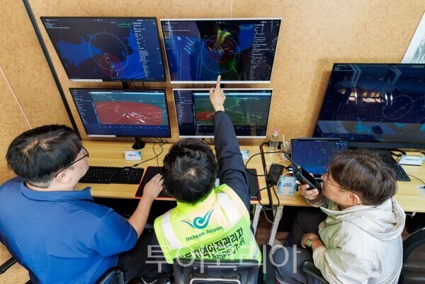 인천국제공항과 섬 지역을 연결하는 도심항공교통(UAM)의 상용화 가능성을 확인하기 위한 통합운용 실증/투어코리아뉴스 김경남 기자 사진=공사