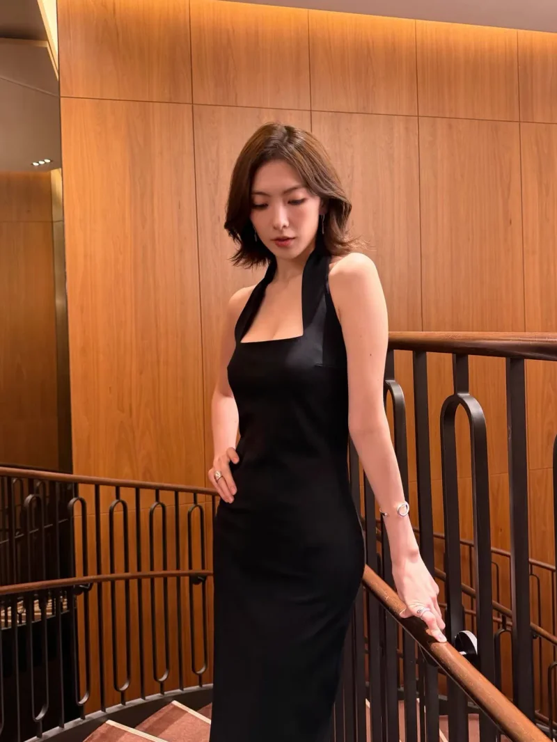 강지영이 제39회 도쿄국제영화제 개막 레드카펫에서 선보인 블랙 드레스 / 사진=강지영 인스타그램
