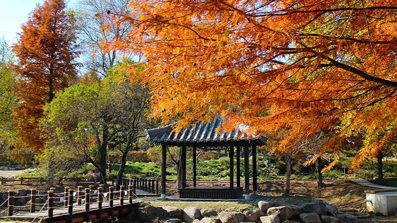 전주 한국도로공사 전주수목원의 정자. / 투어전북