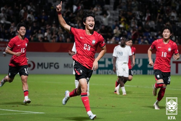신민하(당시 아시안게임 대표팀). 대한축구협회 제공