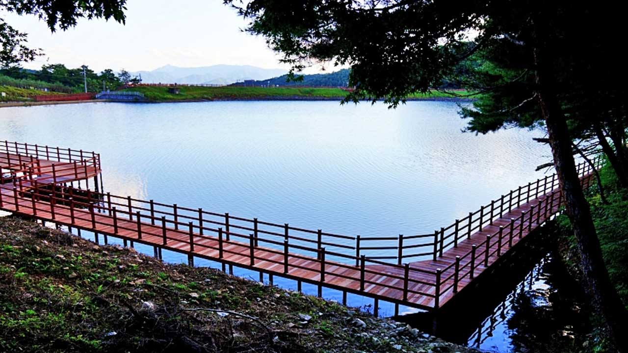 충북 제천 비룡담저수지 수변 데크길. / 대한민국 구석구석 