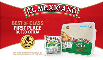 El Mexicano® Cotija gana el mejor de su clase en quesos de estilo duro latinoamericano (PRNewsfoto/Marquez Brothers International)
