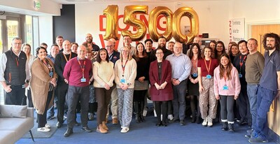 The Grangemouth site team celebrates the completion of the 1,500th ADC batch
