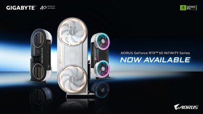 GIGABYTE anuncia la disponibilidad de las tarjetas gráficas de la serie AORUS GeForce RTX™ 50 INFINITY