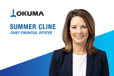 Okuma America Corporation ha anunciado hoy el ascenso de la Sra. Summer Cline al cargo de directora financiera. Okuma America Corporation ha anunciado hoy el ascenso de la Sra. Summer Cline al cargo de directora financiera.