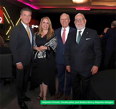 Alejandro Pintado, Claudia Jañez, José Medina Mora y Alejandro Malagón
